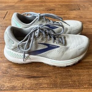 Brooks Adrenaline GTS 22 Cushioned Running Shoes Alloy Blue Green Size 10 2E